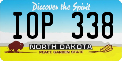 ND license plate IOP338