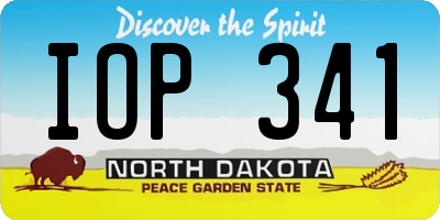 ND license plate IOP341