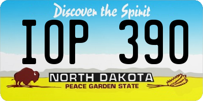 ND license plate IOP390