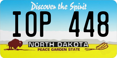 ND license plate IOP448