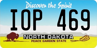 ND license plate IOP469