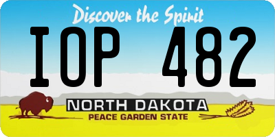 ND license plate IOP482