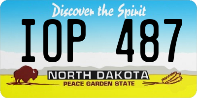 ND license plate IOP487