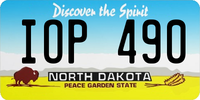 ND license plate IOP490