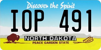 ND license plate IOP491