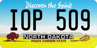 ND license plate IOP509