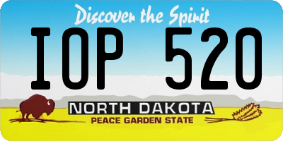 ND license plate IOP520