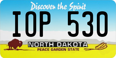 ND license plate IOP530