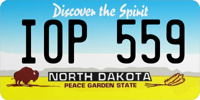 ND license plate IOP559