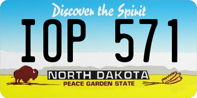 ND license plate IOP571