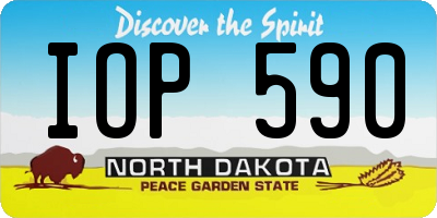 ND license plate IOP590
