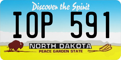 ND license plate IOP591