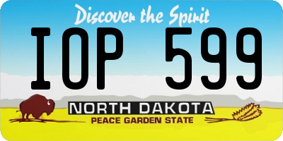 ND license plate IOP599