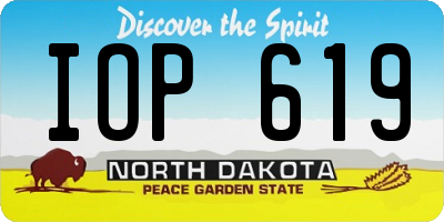 ND license plate IOP619