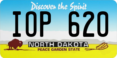 ND license plate IOP620
