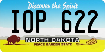 ND license plate IOP622