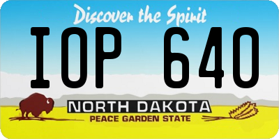 ND license plate IOP640