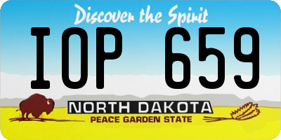 ND license plate IOP659