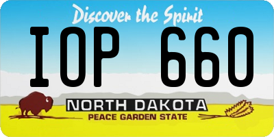 ND license plate IOP660