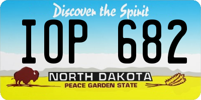 ND license plate IOP682