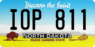 ND license plate IOP811