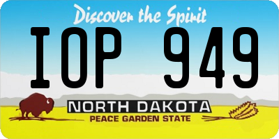 ND license plate IOP949
