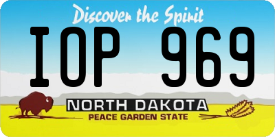 ND license plate IOP969