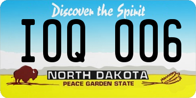 ND license plate IOQ006