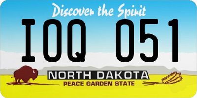 ND license plate IOQ051