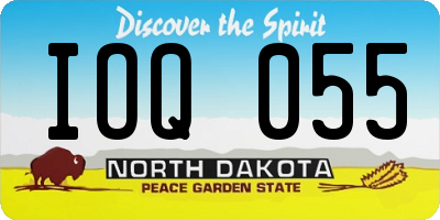ND license plate IOQ055