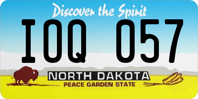 ND license plate IOQ057