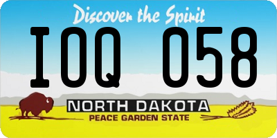 ND license plate IOQ058