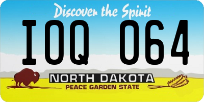ND license plate IOQ064