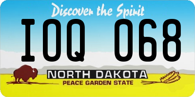 ND license plate IOQ068