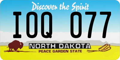 ND license plate IOQ077