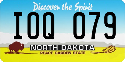 ND license plate IOQ079