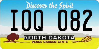 ND license plate IOQ082
