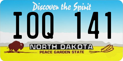 ND license plate IOQ141
