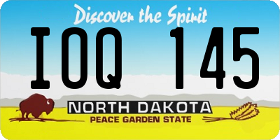 ND license plate IOQ145