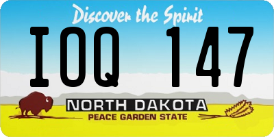 ND license plate IOQ147