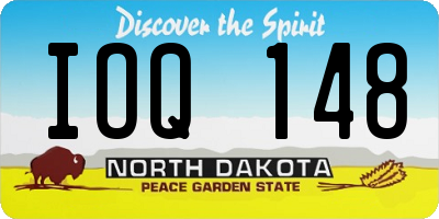 ND license plate IOQ148