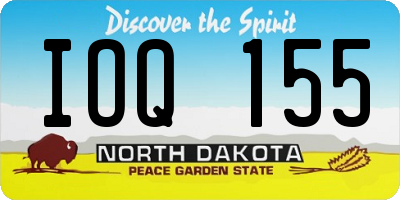 ND license plate IOQ155