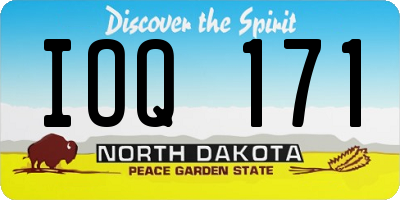 ND license plate IOQ171