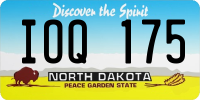 ND license plate IOQ175