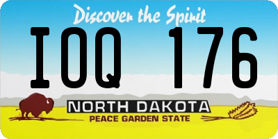 ND license plate IOQ176