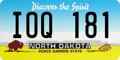 ND license plate IOQ181