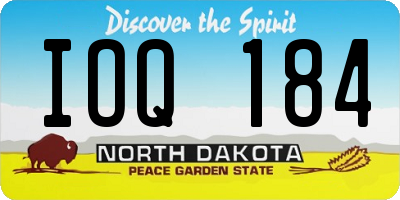 ND license plate IOQ184