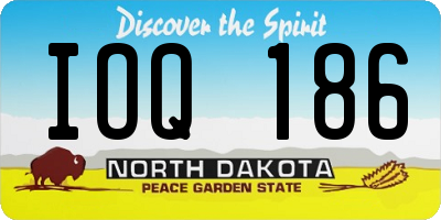 ND license plate IOQ186