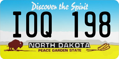 ND license plate IOQ198