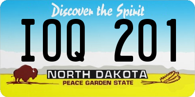 ND license plate IOQ201